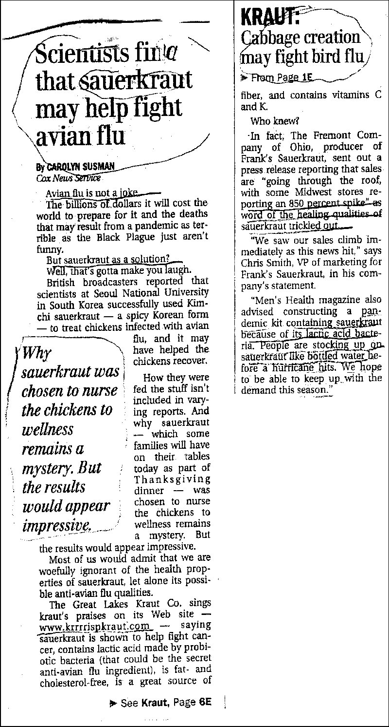 The making of Sauerkraut